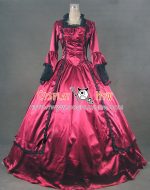 marie_antoinette_victorian_ball_gown_cosplay_red_wedding_dress_1