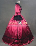 marie_antoinette_victorian_ball_gown_cosplay_red_wedding_dress_3