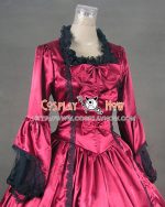 marie_antoinette_victorian_ball_gown_cosplay_red_wedding_dress_6