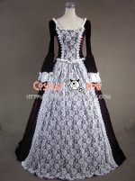 marie_antoinette_victorian_dark_red_dress_ball_gown_prom_1