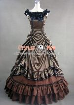 southern_belle_lolita_ball_gown_chocolate_wedding_dress_1