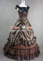 southern_belle_lolita_ball_gown_chocolate_wedding_dress_2