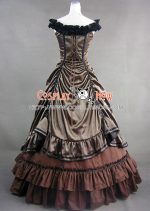 southern_belle_lolita_ball_gown_chocolate_wedding_dress_4