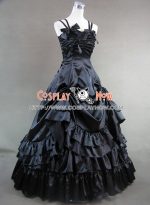 southern_belle_satin_lolita_ball_gown_dress_black_dress_2