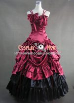 southern_belle_satin_lolita_ball_gown_prom_red_dress_1