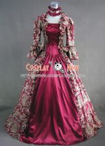 victorian_lolita_reenactment_stage_antique_gothic_lolita_dress_wine_floral-1