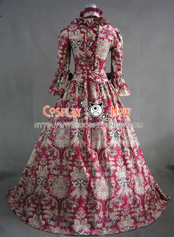 Victorian Lolita Reenactment Stage Antique Gothic Lolita Dress Wine ...