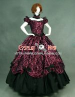 victorian_lolita_southern_belle_brocade_gothic_lolita_dress_red_floral-1