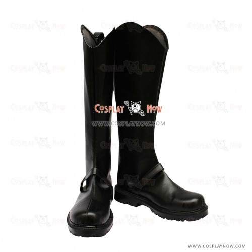 Hakuouki Sanosuke Cosplay Shoes Harada Black Leather Boots