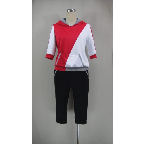 Pokemon Go Male Trainer Red Cosplay Costume