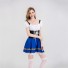 German Oktoberfest Cosplay Maid Costume Festival Blue Dress