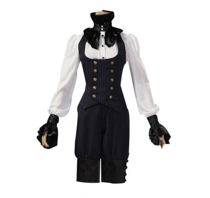 Victorian Tailored Suit Stripe Vest Breeches Halloween Steampunk Costume