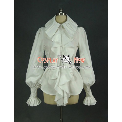 Victorian Lolita Edwardian Steampunk Blouse Punk Lolita Dress White