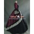 Marie Antoinette Victorian Dark Red Wedding Dress Ball Gown Prom