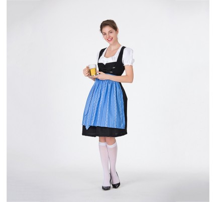 German Munich Bavaria Cosplay Costume Traditional Ethnic Carnival Performance Stage Maid Dress 
