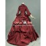 Victorian Lolita Bustle Period Reenactment Gothic Lolita Dress Burgundy