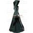 Medieval Renaissance Carnival Strappy Sarah Dark Green-Black Robe Dress