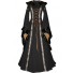 Renaissance Carnival Medieval Sarah Black Safran Strappy Robe Dress