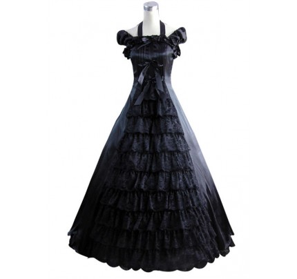 Southern Belle Civil War Lolita Ball Gown Dress Black Dress