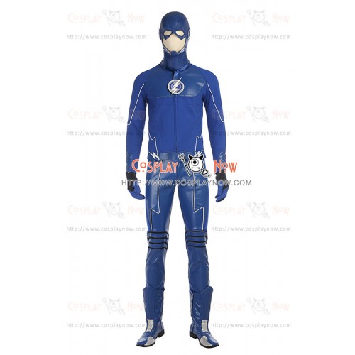 DC Justice League The Flash Barry Allen Cosplay Costume Blue Version