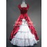 Renaissance Gothic Reenactment Red Dress Ball Gown