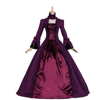 Victorian Gothic Brocade Ball Gown Reenactment Stage Lolita Dress Costume