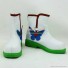 White & Green Hoozuki no Reitetsu Hakutaku Embroidery Cosplay Boots