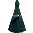 Carnival Renaissance Medieval Johanna Dark Green-Black Lolita Dress Robe