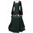 Carnival Renaissance Medieval Hermia Dark Green-Black Dress Robe