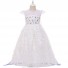 Snow White Cosplay Princess Costume Layered Printed Sleeveless White Girl Dress for Children