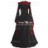 Carnival Renaissance Medieval Maria Schwarz-Bordeaux Strappy Dress Robe