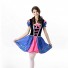 German Munich Bavaria Cosplay Costume Traditional Performance Festival Blue Dress