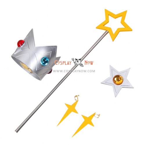 Super Mario Galaxy Rosalina Wand Crown Pin and Earrings Cosplay Props