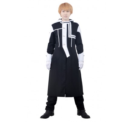 Allen Walker Costume For D Gray Man Cosplay Black White Uniform
