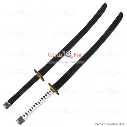 Sengoku Basara 4 Katakura Kagetsuna Double Swords with Sheathes Cosplay Prop