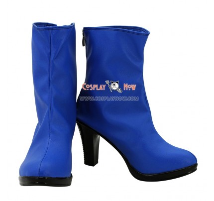 JOJO Jolyne Cujoh Blue Hight Heel Cosplay Boots