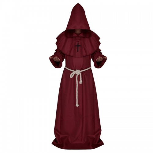 Historical Ancient Medieval Monk Wizard Cosplay Costume Robe