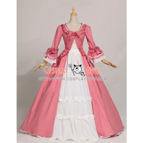 Gothic Renaissance Victorian Steampunk Gown Reenactment Pink Lolita Dress Costume