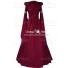 Renaissance Carnival Medieval Strappy Red Sarah Bordeaux Safran Robe Dress