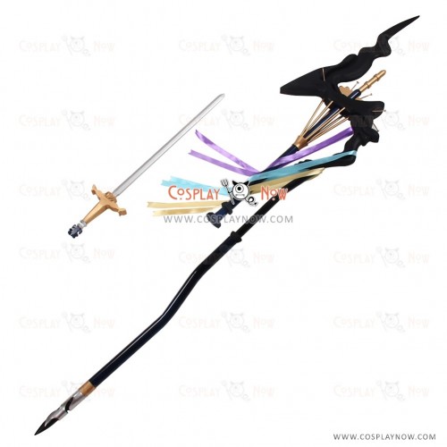 Fate Grand Order Merlin Wand with Sword Cosplay Prop