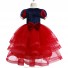 Snow White Cosplay Princess Costume Layered Skirt Long Tutu Dress for Children