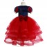 Snow White Cosplay Princess Costume Layered Skirt Long Tutu Dress for Children