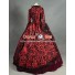 Victorian Lolita Marie Antoinette Brocade Gothic Lolita Dress Wine Floral