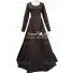 Carnival Renaissance Medieval Eleonore Brown Dress Robe Halloween Cosplay