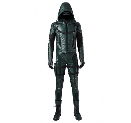 Green Arrow Season 5 Cosplay Oliver Queen Costume 