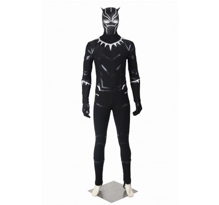 Captain America 3 Black Panther Cosplay Costume 