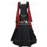 Renaissance Carnival Medieval Hermia Black-Bordeaux Red Lolita Dress Robe