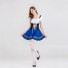 German Oktoberfest Cosplay Maid Costume Festival Blue Dress