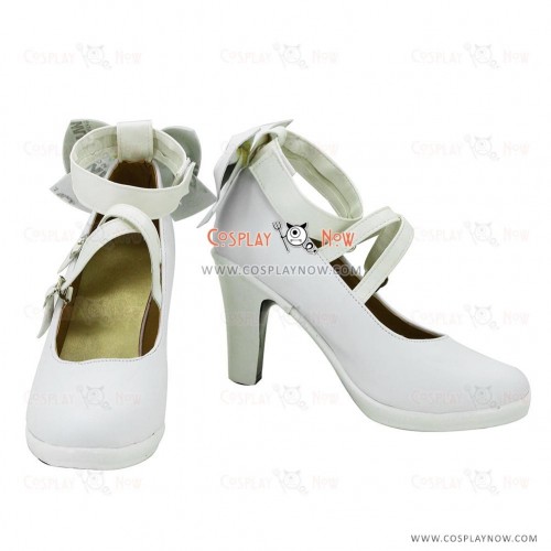 White Puella Magi Madoka Magica Kaname Madoka Cosplay Shoes