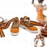 Tekken 3 Ling Xiaoyu Orange Cosplay Shoes